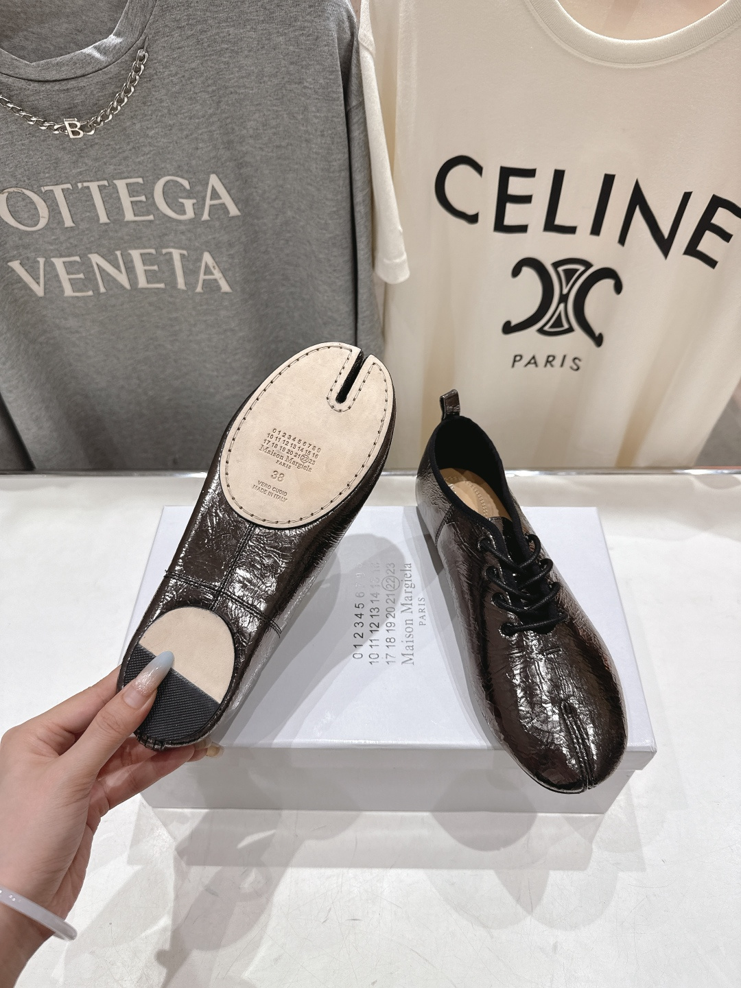 高版本出厂 Maison Margiel* 2026ss早春走秀新款MM6马吉拉新品分趾小皮鞋休闲鞋👞✅