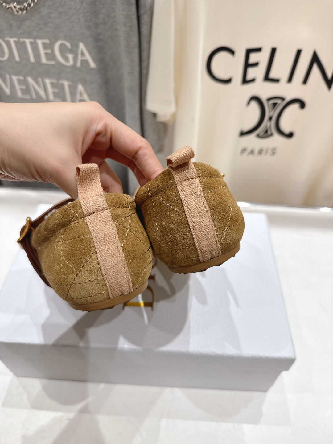 高版本出厂 Dior*迪奥D家F050 2025ss秋冬新款仙女风平底玛丽珍羊毛里单鞋毛毛鞋1:1原版复