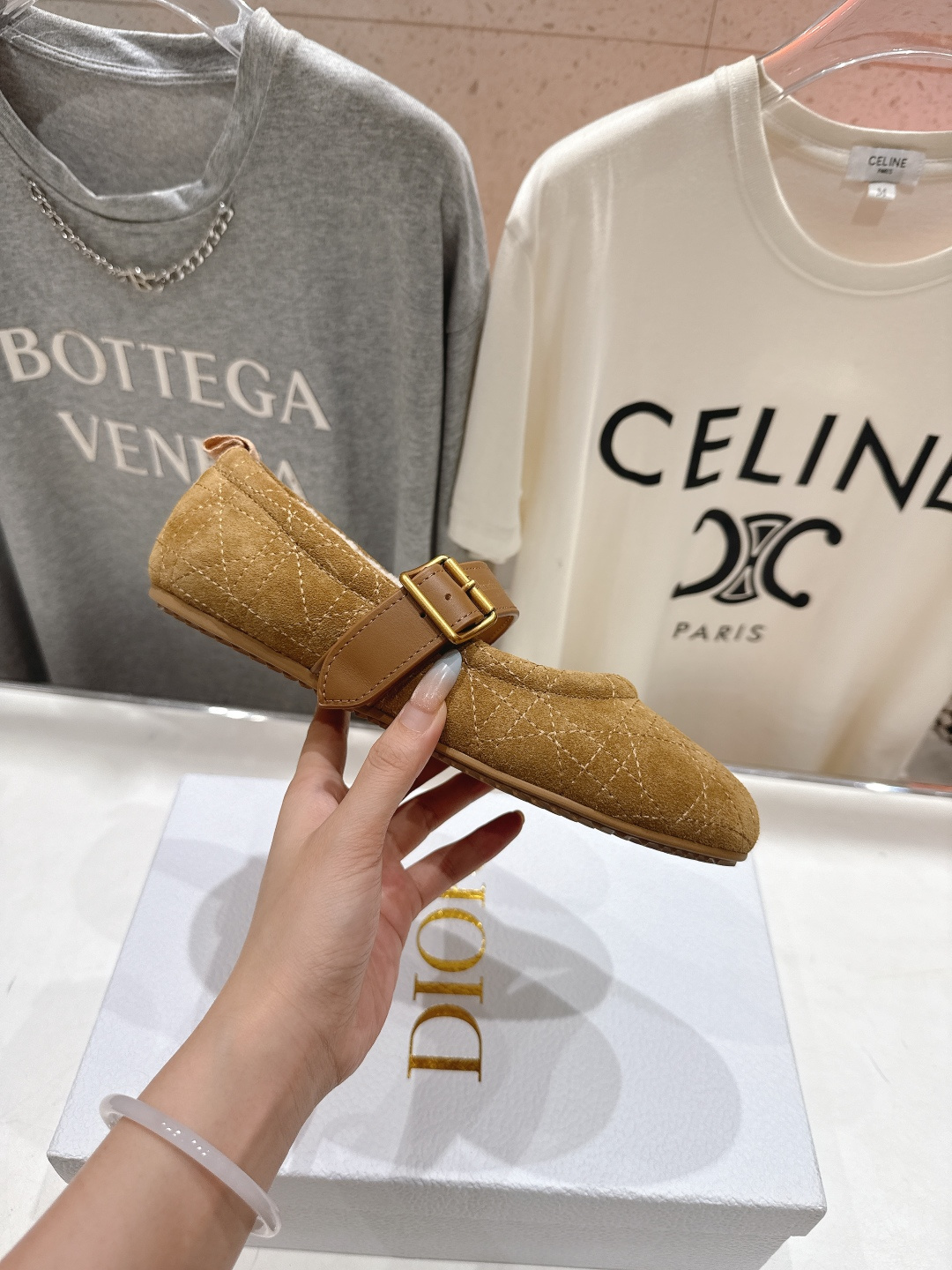 高版本出厂 Dior*迪奥D家F050 2025ss秋冬新款仙女风平底玛丽珍羊毛里单鞋毛毛鞋1:1原版复