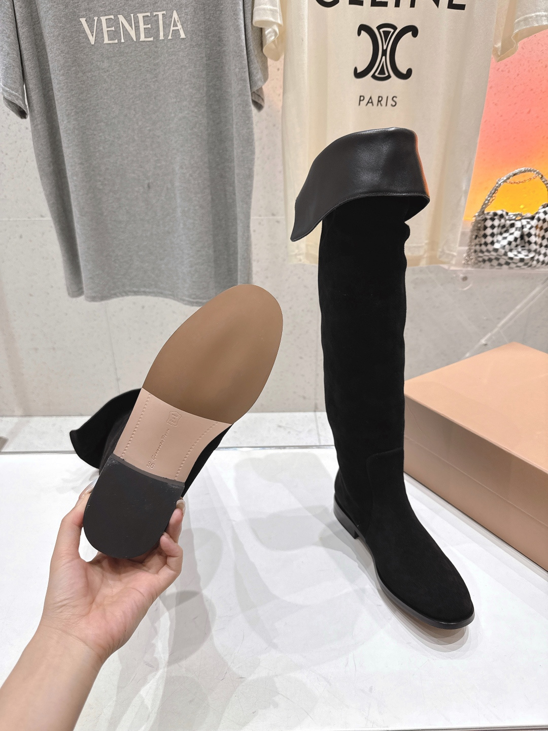 高版本出厂 Gianvito Rossi/吉安维托·罗西 F017 GR 2025ss新款性感平底过膝长