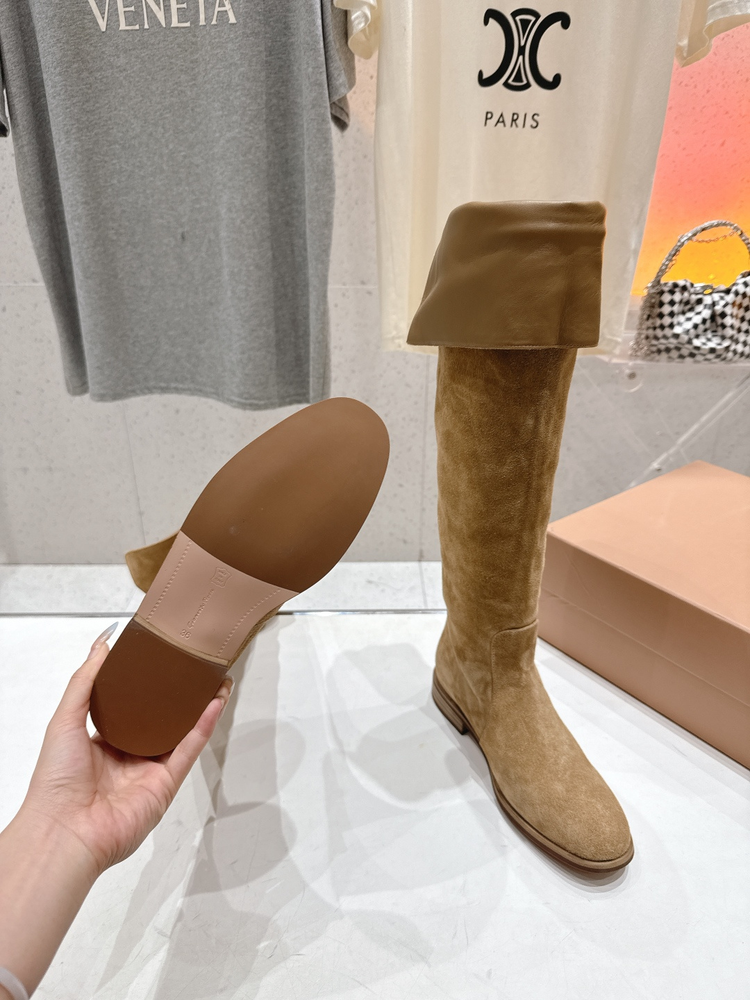 高版本出厂 Gianvito Rossi/吉安维托·罗西 F017 GR 2025ss新款性感平底过膝长