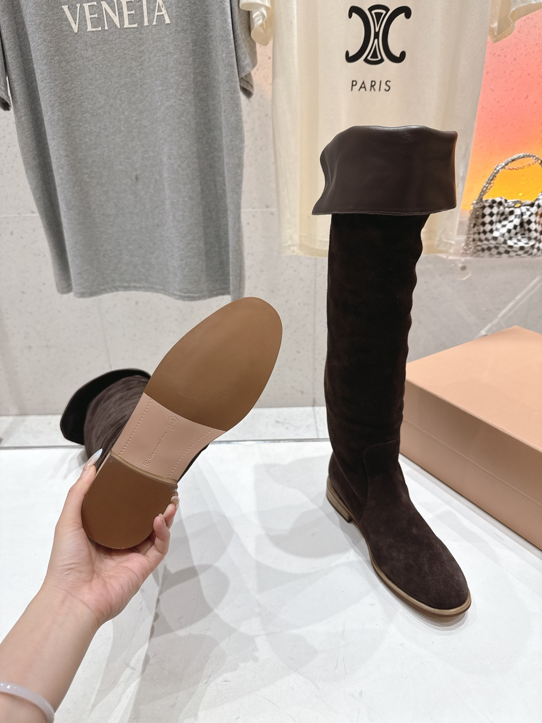 高版本出厂 Gianvito Rossi/吉安维托·罗西 F017 GR 2025ss新款性感平底过膝长