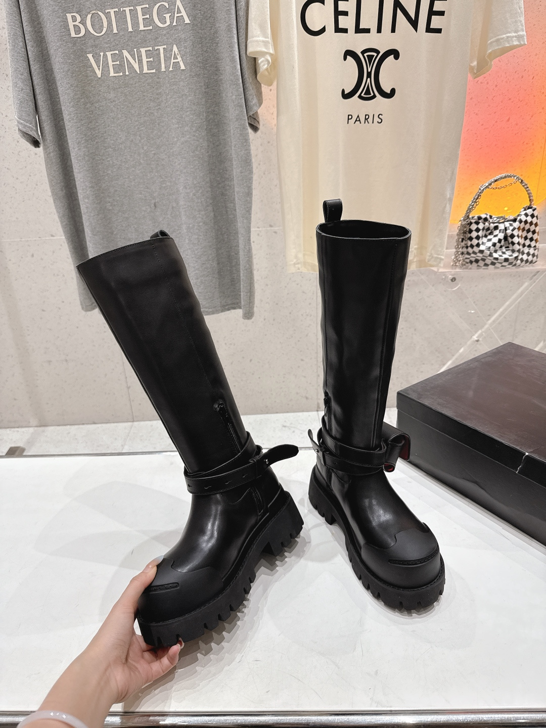 高版本出厂 🆕超🔥小众品牌DYMONLATRY 2025ss秋冬新款厚底工装靴马丁靴绑带中靴自带厚底增高