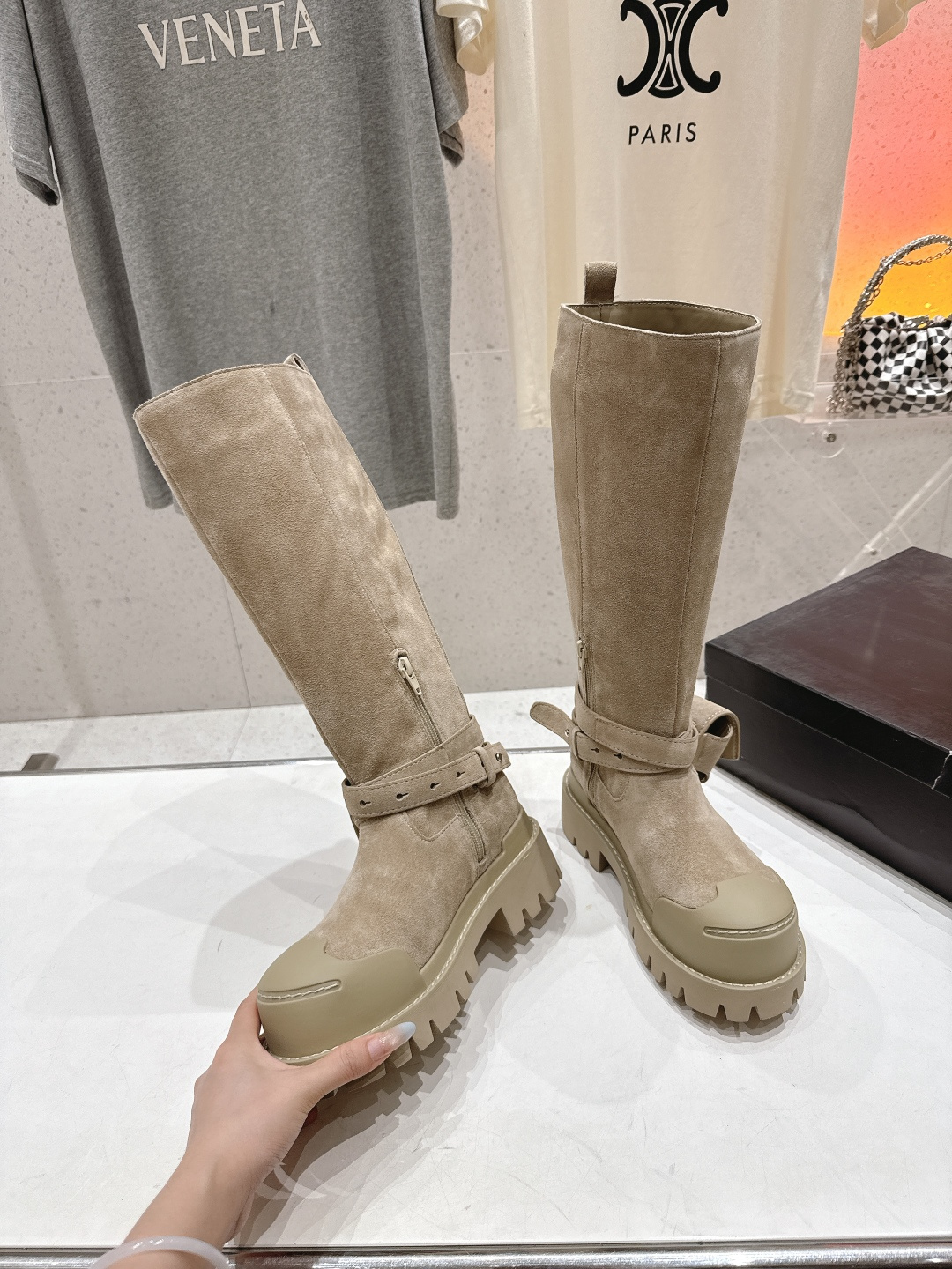 高版本出厂 🆕超🔥小众品牌DYMONLATRY 2025ss秋冬新款厚底工装靴马丁靴绑带中靴自带厚底增高