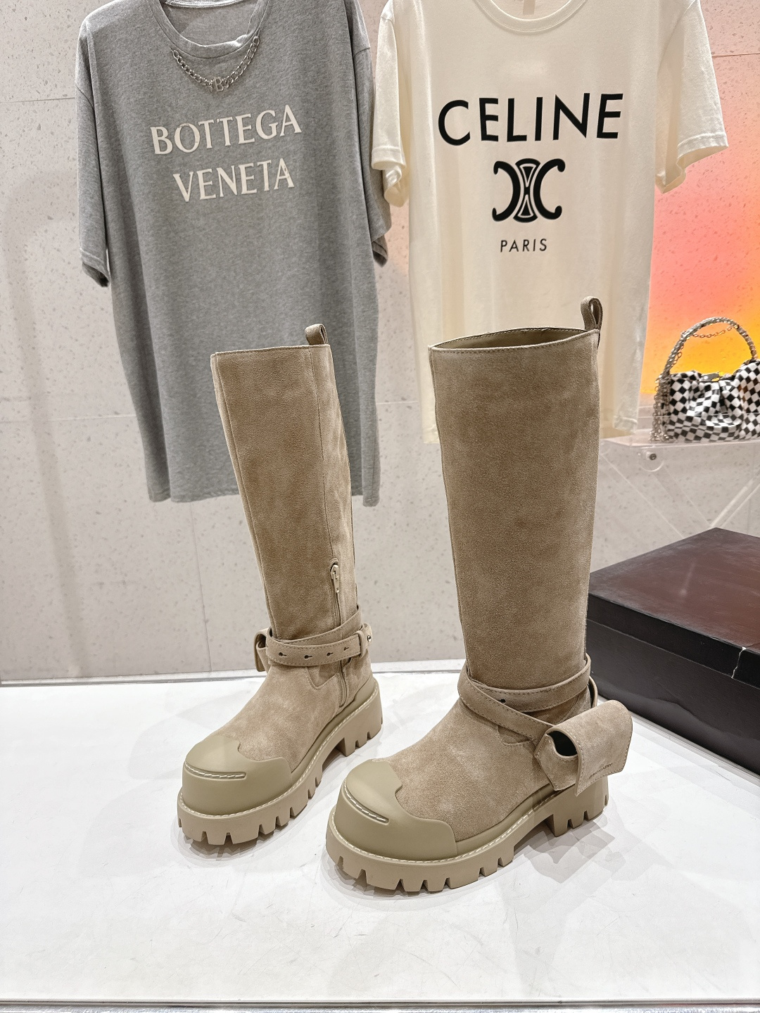 高版本出厂 🆕超🔥小众品牌DYMONLATRY 2025ss秋冬新款厚底工装靴马丁靴绑带中靴自带厚底增高