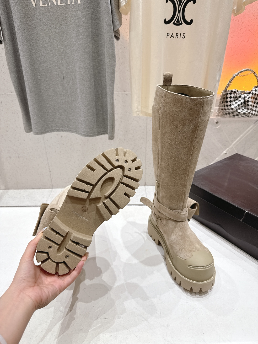 高版本出厂 🆕超🔥小众品牌DYMONLATRY 2025ss秋冬新款厚底工装靴马丁靴绑带中靴自带厚底增高