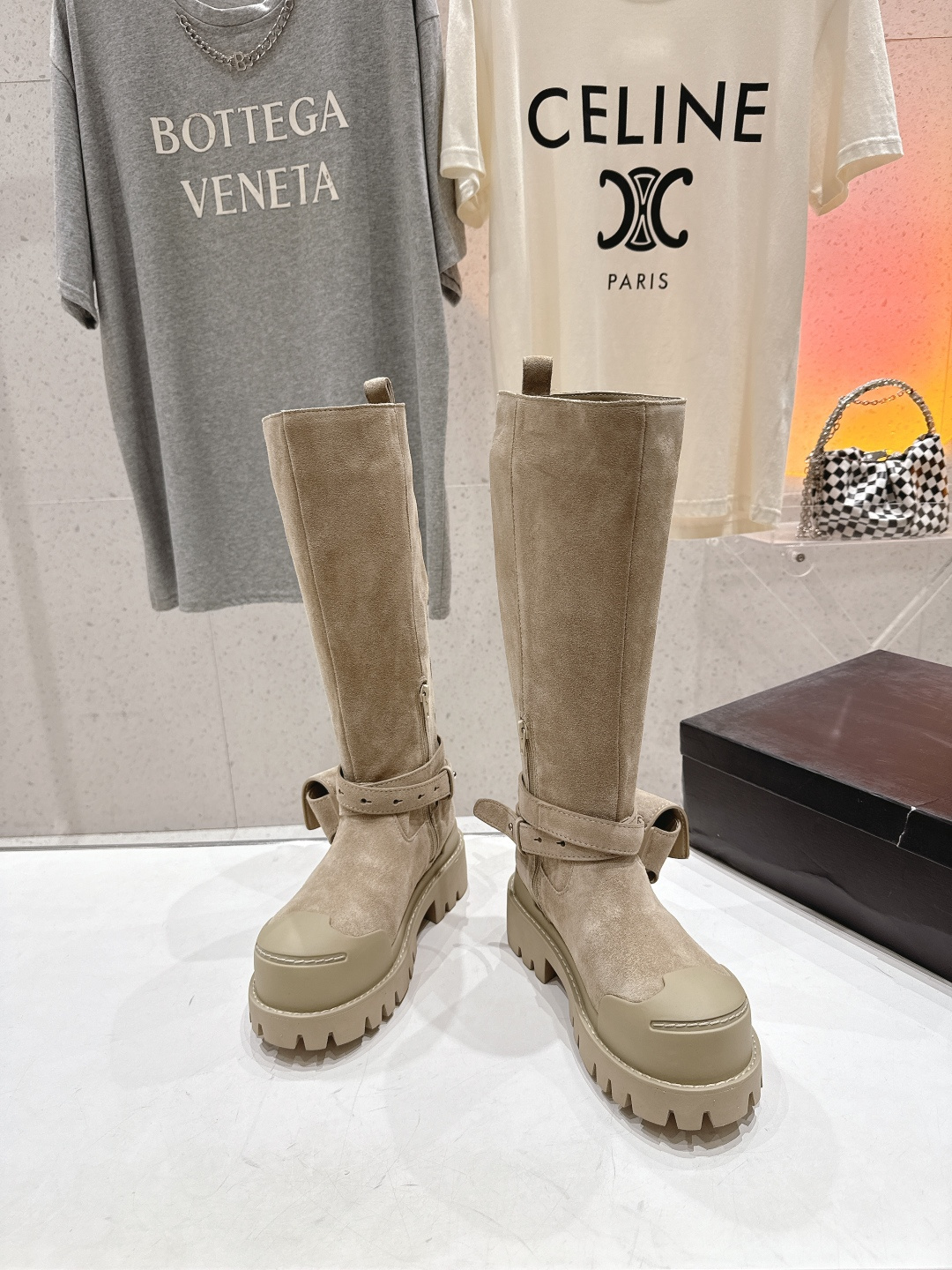 高版本出厂 🆕超🔥小众品牌DYMONLATRY 2025ss秋冬新款厚底工装靴马丁靴绑带中靴自带厚底增高