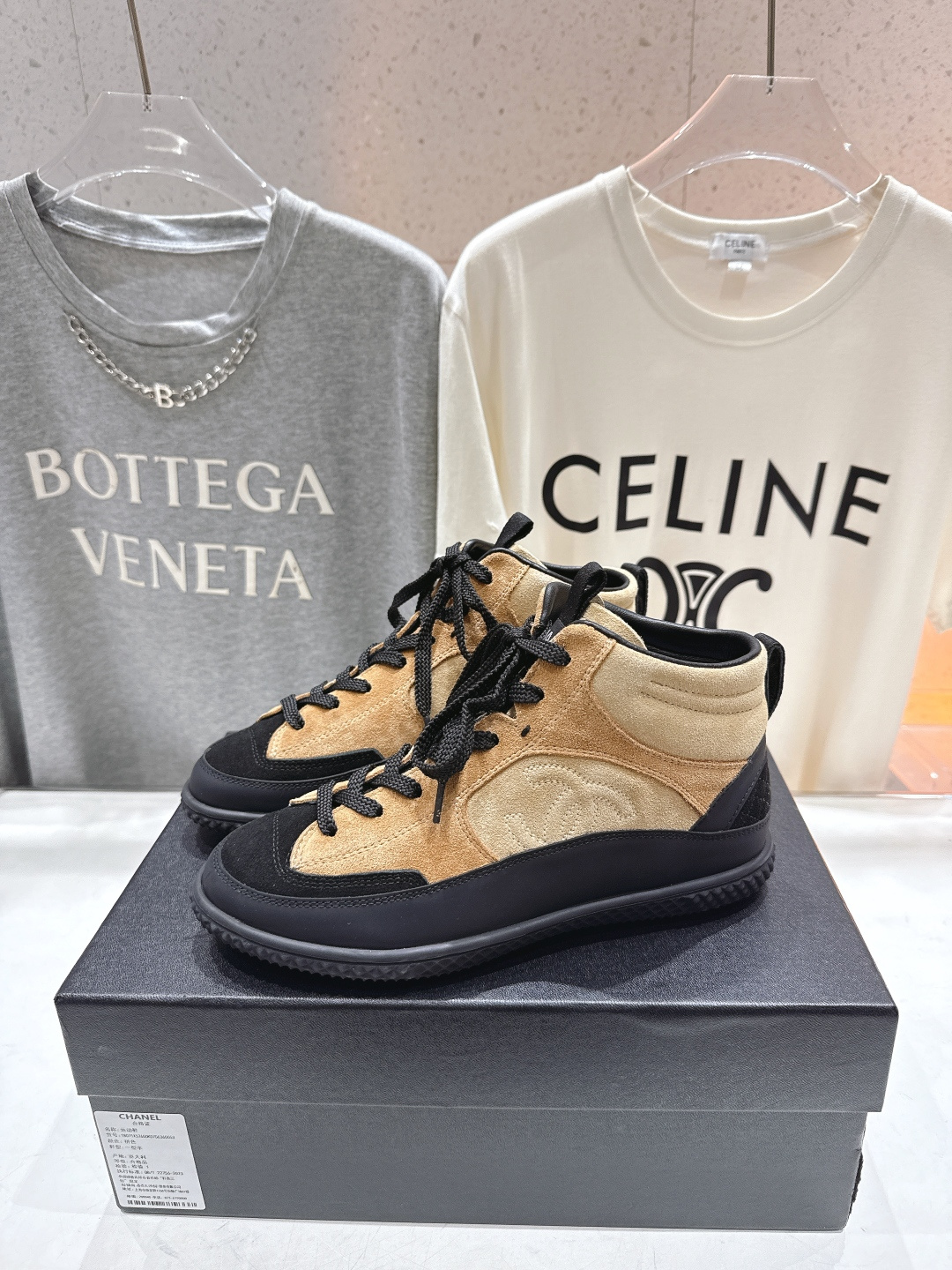 高版本出厂 Chanel* 香奈儿小香F015 2025ss秋冬新款休闲街头高帮运动鞋上新～时尚圈的绝绝