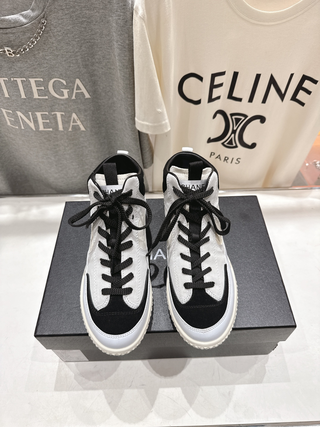 高版本出厂 Chanel* 香奈儿小香F015 2025ss秋冬新款休闲街头高帮运动鞋上新～时尚圈的绝绝