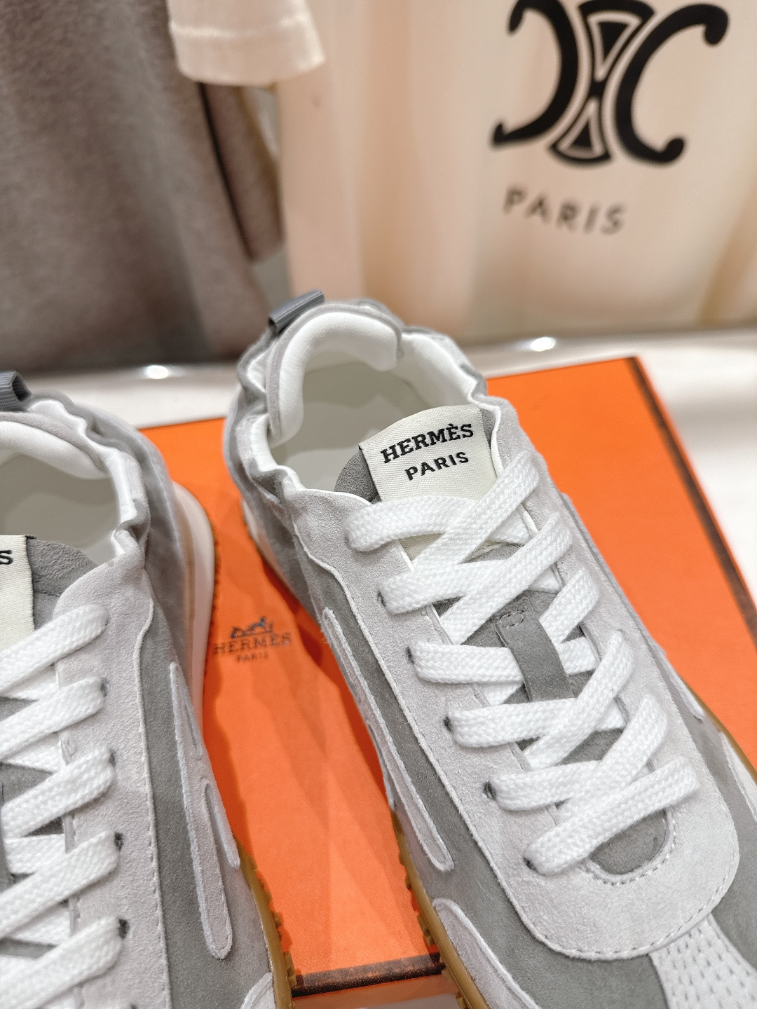 高版本出厂 情侣款 Hermes 2025ss新款爱马仕F032 In系列系带阿甘鞋德训鞋休闲运动鞋原版