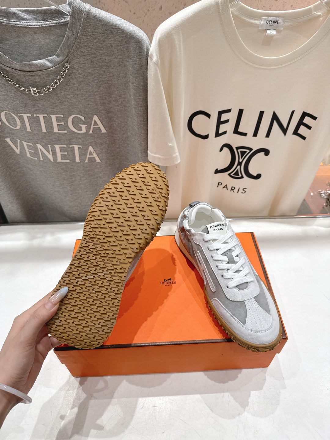 高版本出厂 情侣款 Hermes 2025ss新款爱马仕F032 In系列系带阿甘鞋德训鞋休闲运动鞋原版