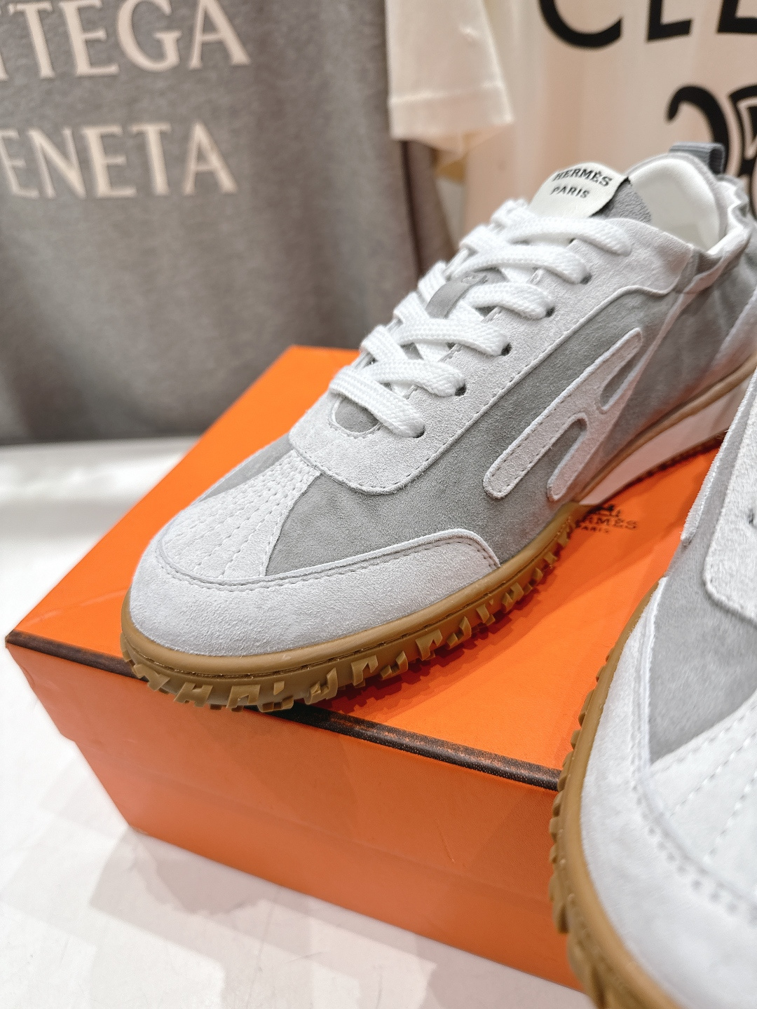 高版本出厂 情侣款 Hermes 2025ss新款爱马仕F032 In系列系带阿甘鞋德训鞋休闲运动鞋原版