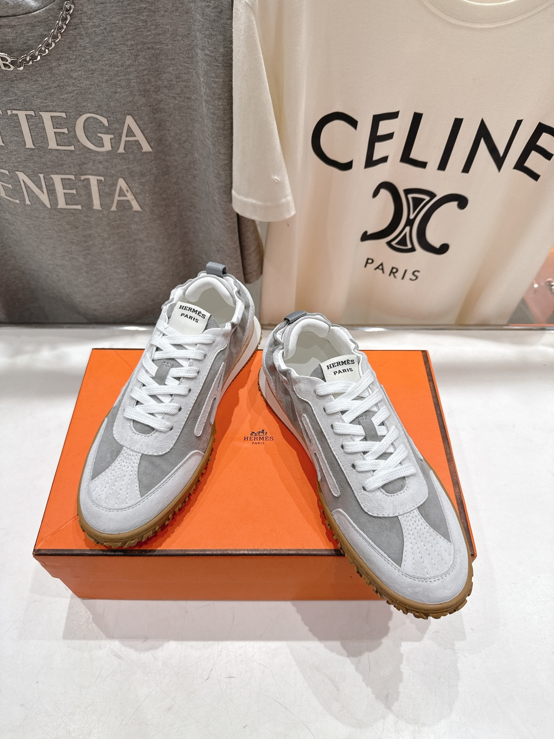 高版本出厂 情侣款 Hermes 2025ss新款爱马仕F032 In系列系带阿甘鞋德训鞋休闲运动鞋原版