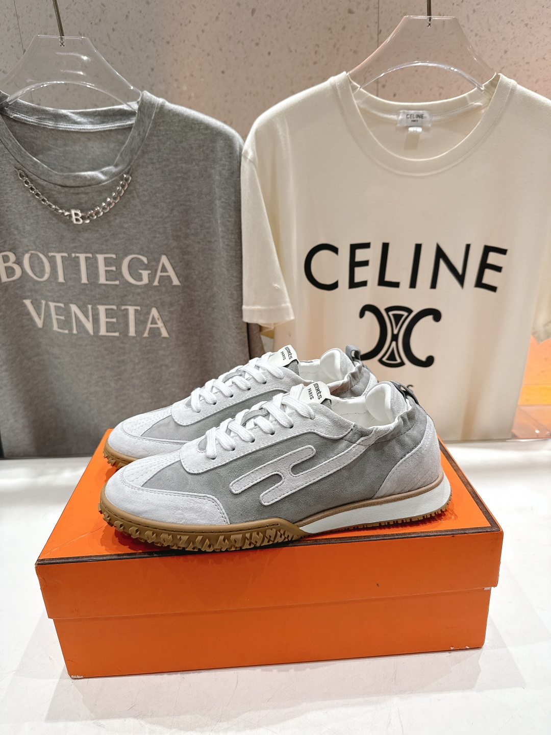 高版本出厂 情侣款 Hermes 2025ss新款爱马仕F032 In系列系带阿甘鞋德训鞋休闲运动鞋原版