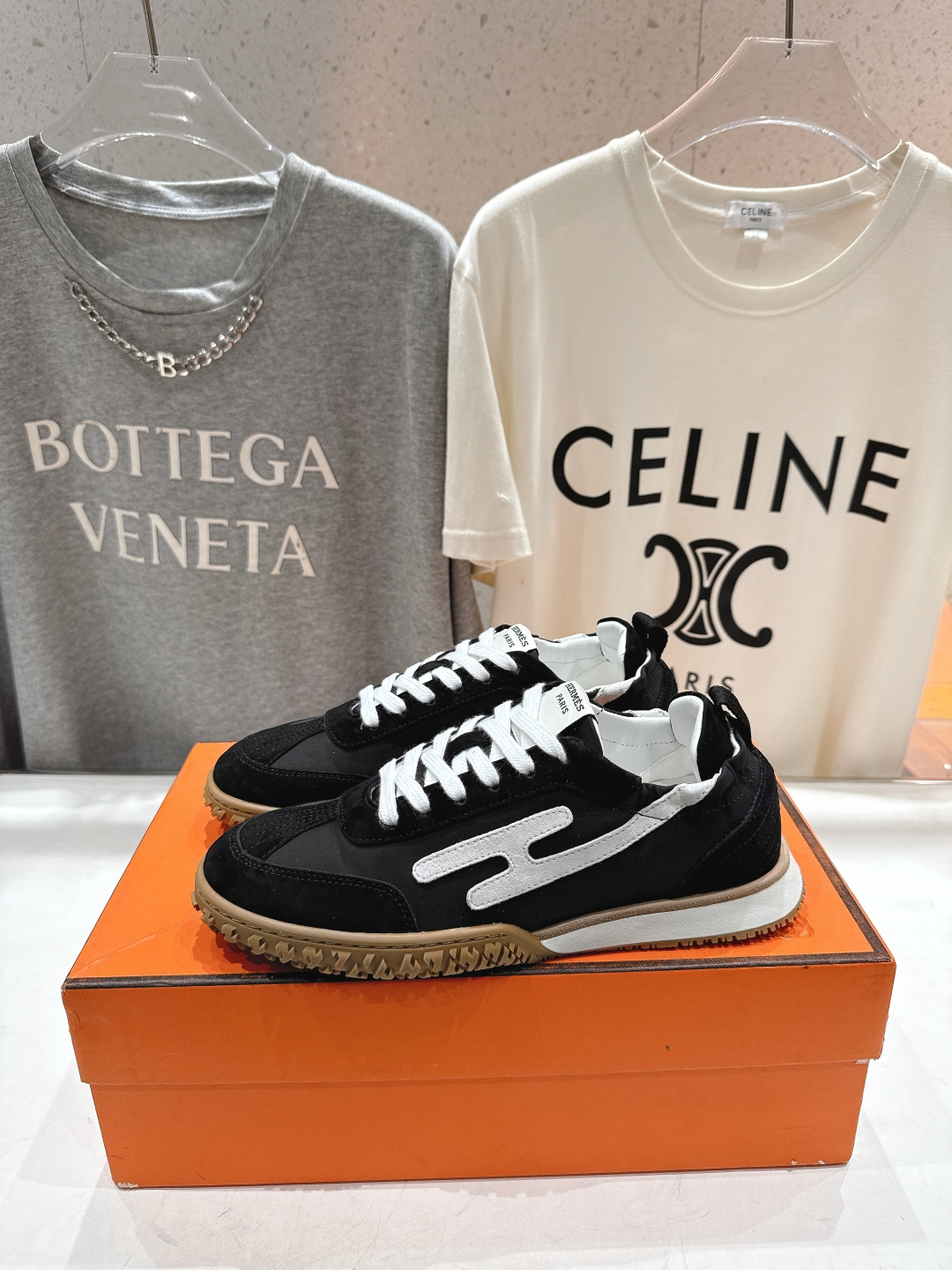 高版本出厂 情侣款 Hermes 2025ss新款爱马仕F032 In系列系带阿甘鞋德训鞋休闲运动鞋原版