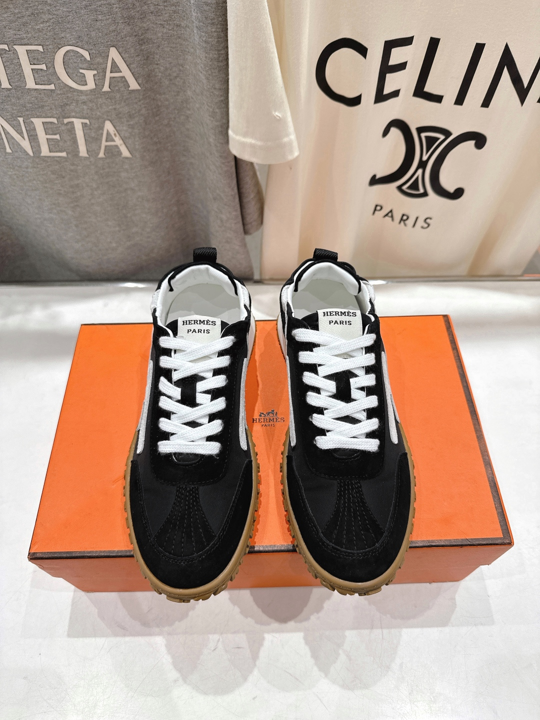高版本出厂 情侣款 Hermes 2025ss新款爱马仕F032 In系列系带阿甘鞋德训鞋休闲运动鞋原版