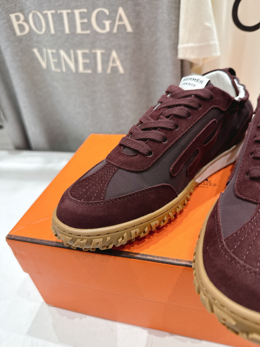 高版本出厂 情侣款 Hermes 2025ss新款爱马仕F032 In系列系带阿甘鞋德训鞋休闲运动鞋原版