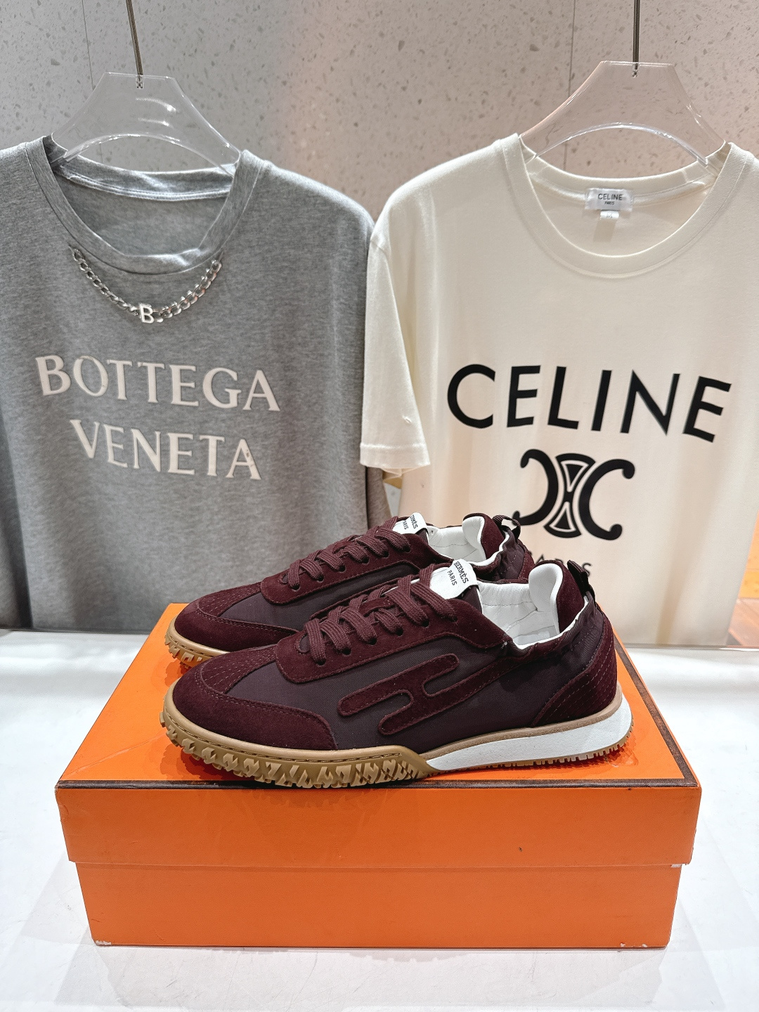 高版本出厂 情侣款 Hermes 2025ss新款爱马仕F032 In系列系带阿甘鞋德训鞋休闲运动鞋原版