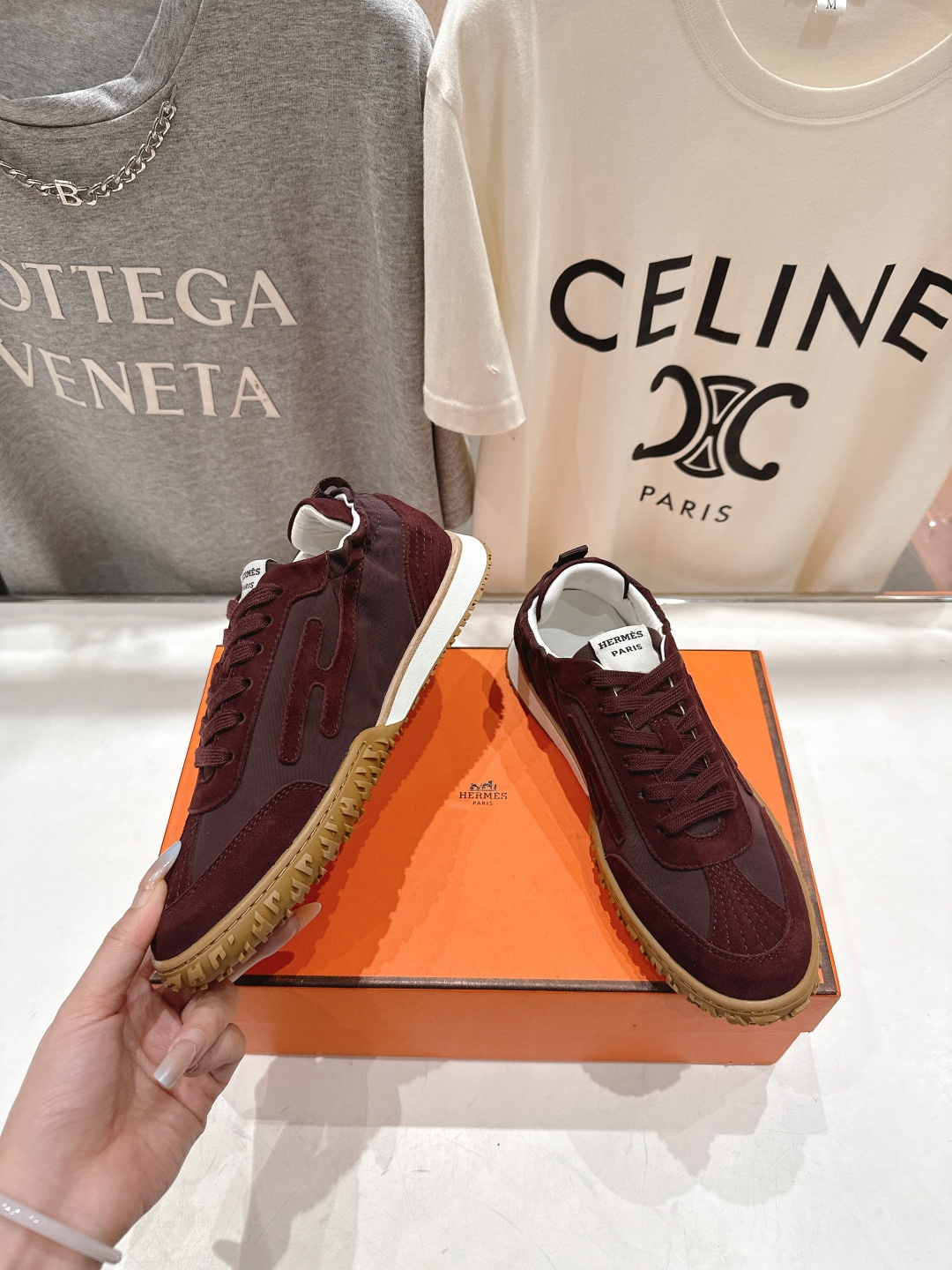 高版本出厂 情侣款 Hermes 2025ss新款爱马仕F032 In系列系带阿甘鞋德训鞋休闲运动鞋原版