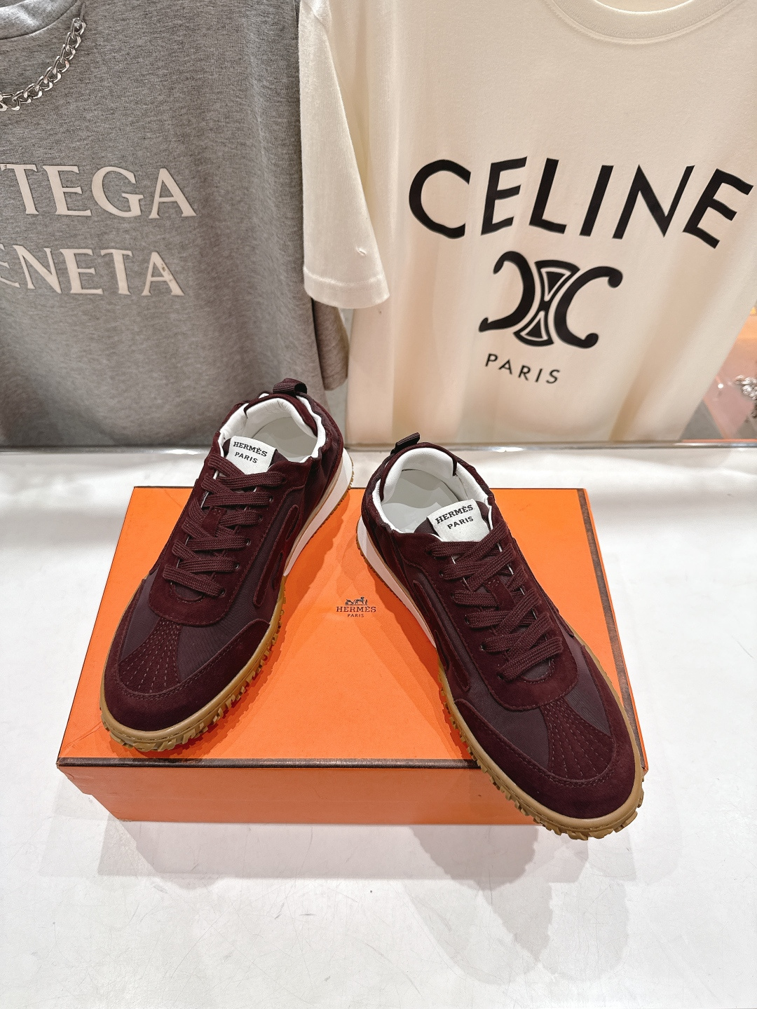 高版本出厂 情侣款 Hermes 2025ss新款爱马仕F032 In系列系带阿甘鞋德训鞋休闲运动鞋原版