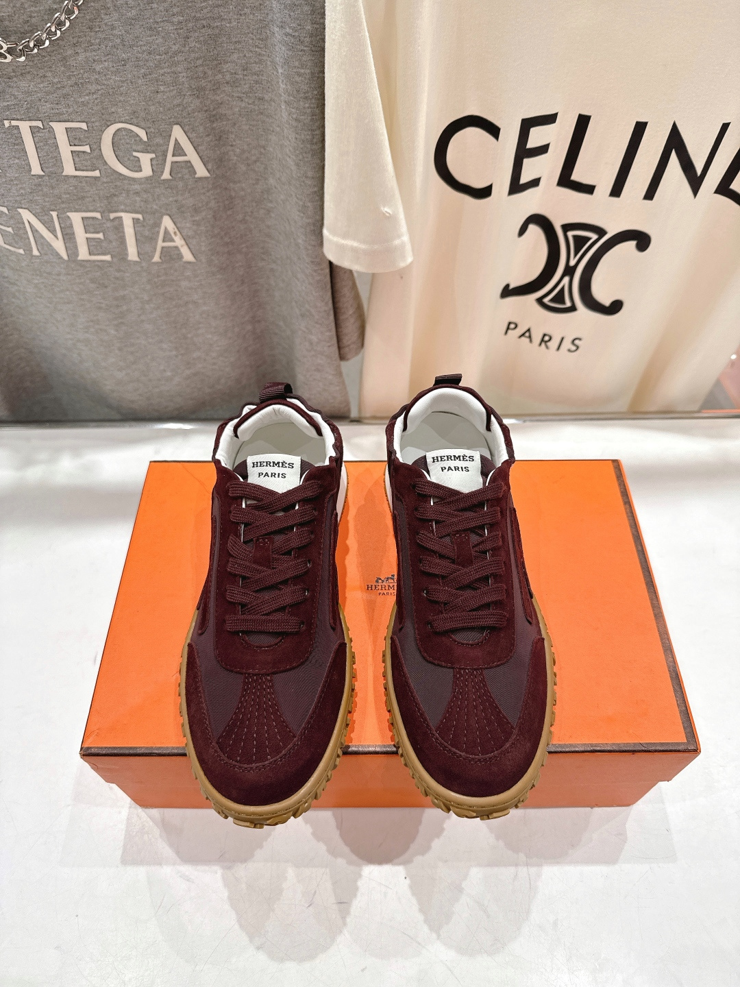 高版本出厂 情侣款 Hermes 2025ss新款爱马仕F032 In系列系带阿甘鞋德训鞋休闲运动鞋原版