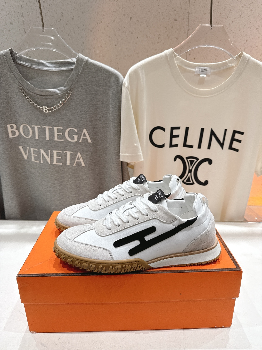 高版本出厂 情侣款 Hermes 2025ss新款爱马仕F032 In系列系带阿甘鞋德训鞋休闲运动鞋原版