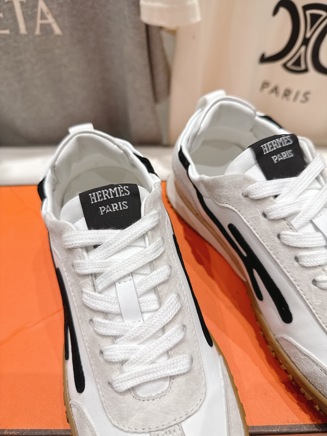 高版本出厂 情侣款 Hermes 2025ss新款爱马仕F032 In系列系带阿甘鞋德训鞋休闲运动鞋原版