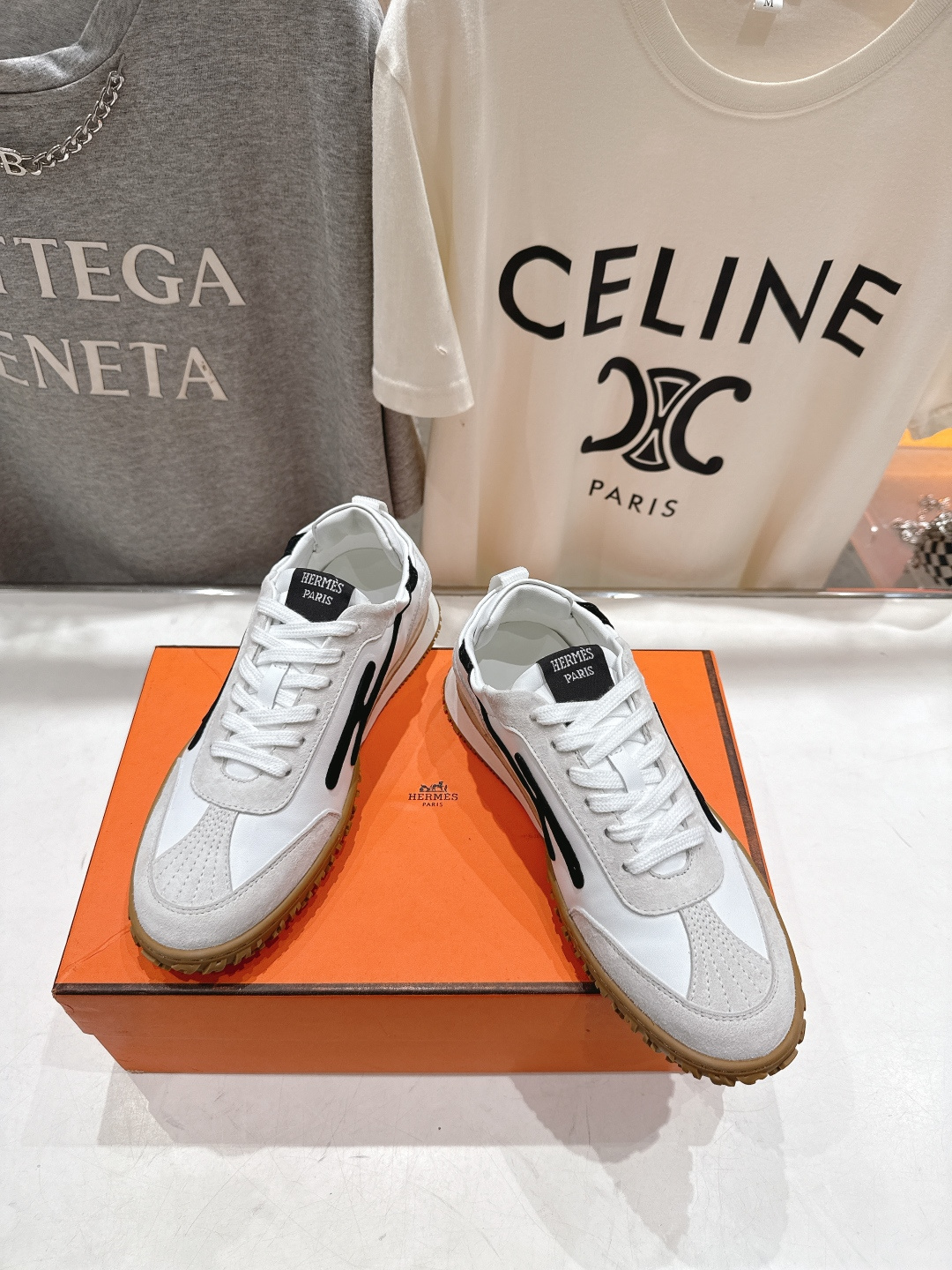 高版本出厂 情侣款 Hermes 2025ss新款爱马仕F032 In系列系带阿甘鞋德训鞋休闲运动鞋原版