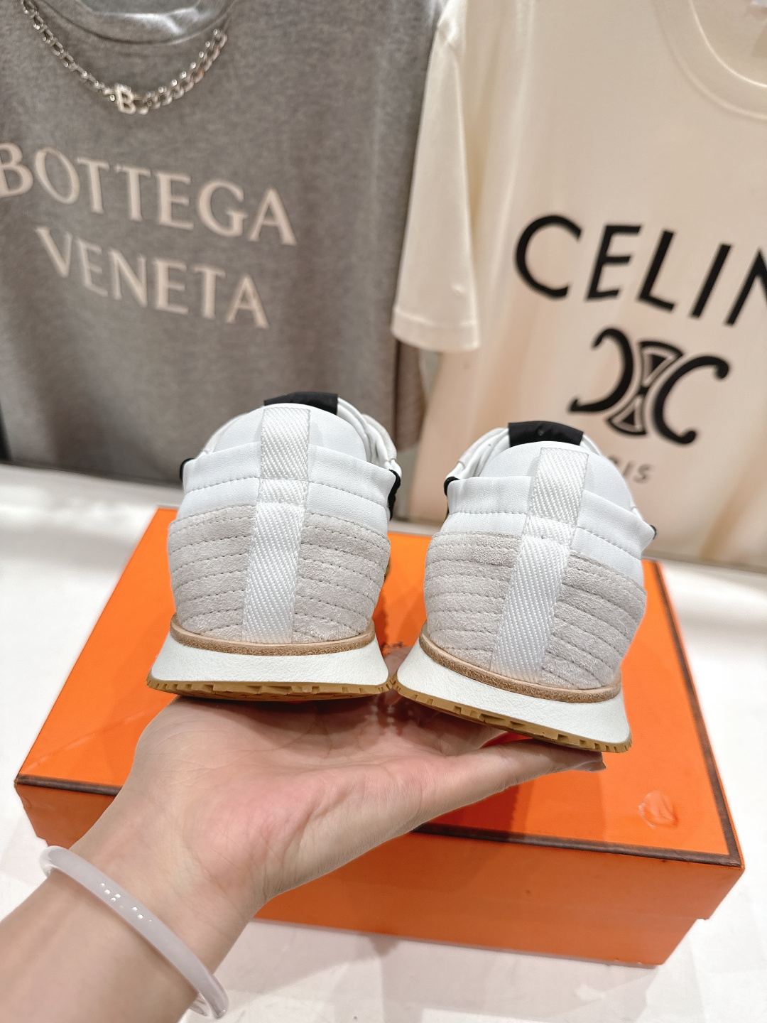 高版本出厂 情侣款 Hermes 2025ss新款爱马仕F032 In系列系带阿甘鞋德训鞋休闲运动鞋原版