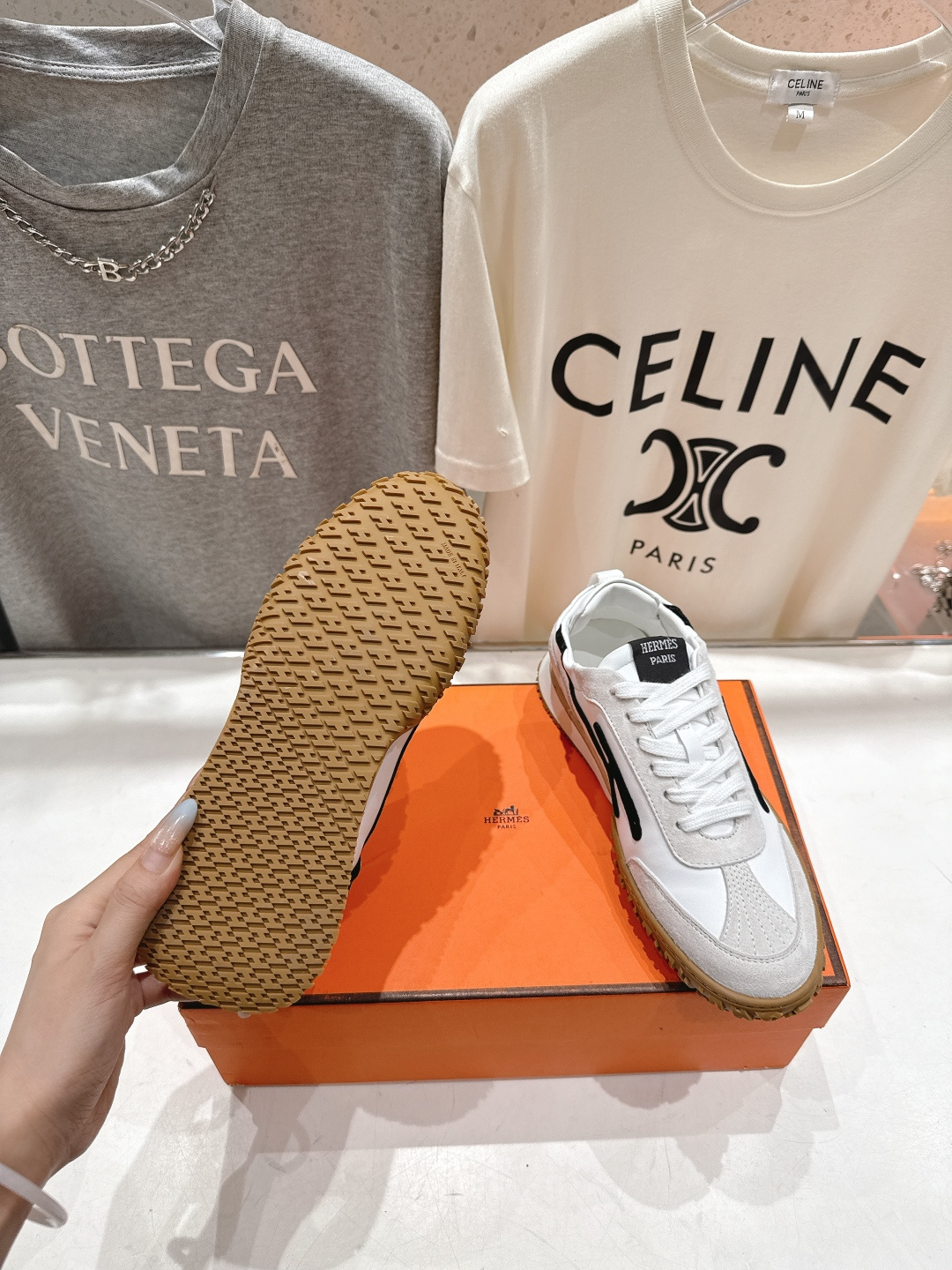 高版本出厂 情侣款 Hermes 2025ss新款爱马仕F032 In系列系带阿甘鞋德训鞋休闲运动鞋原版