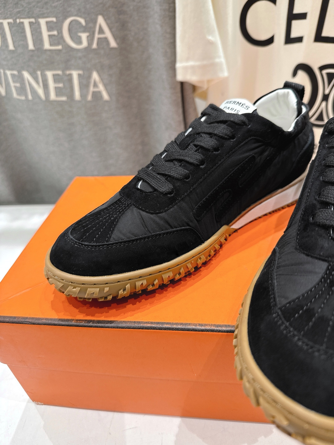 高版本出厂 情侣款 Hermes 2025ss新款爱马仕F032 In系列系带阿甘鞋德训鞋休闲运动鞋原版