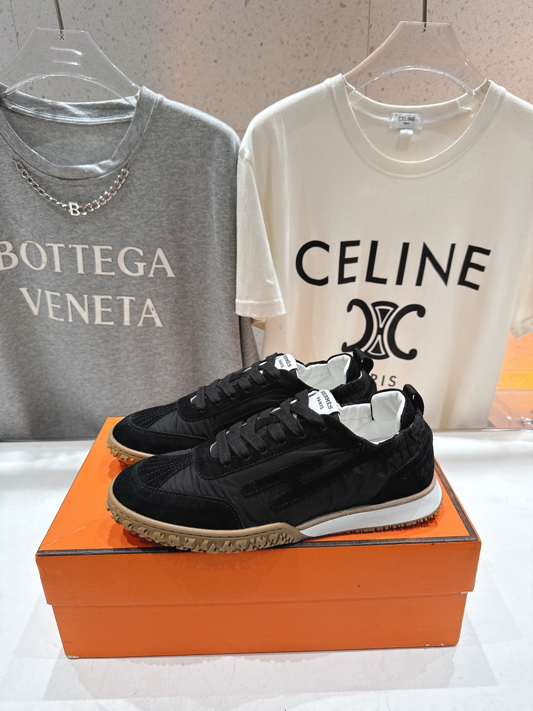 高版本出厂 情侣款 Hermes 2025ss新款爱马仕F032 In系列系带阿甘鞋德训鞋休闲运动鞋原版