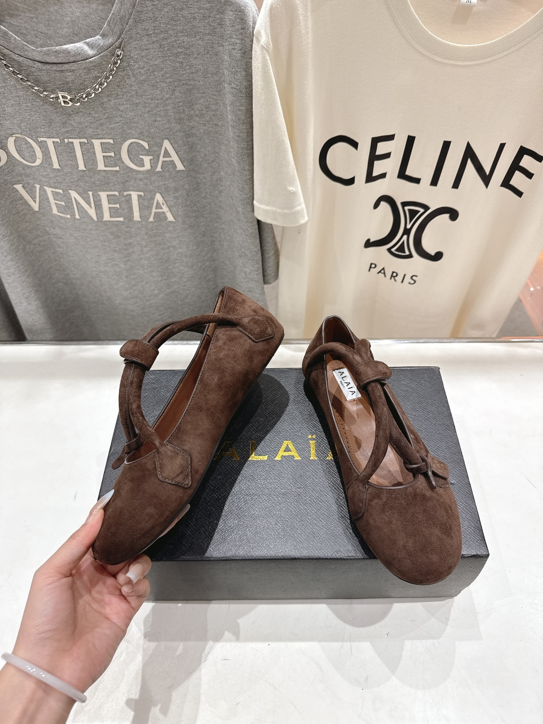 高版本出厂 独家新品 Alaia 阿莱亚25ss/ 走秀款玛丽珍平底芭蕾舞鞋 最近超火的一款平底鞋章小蕙