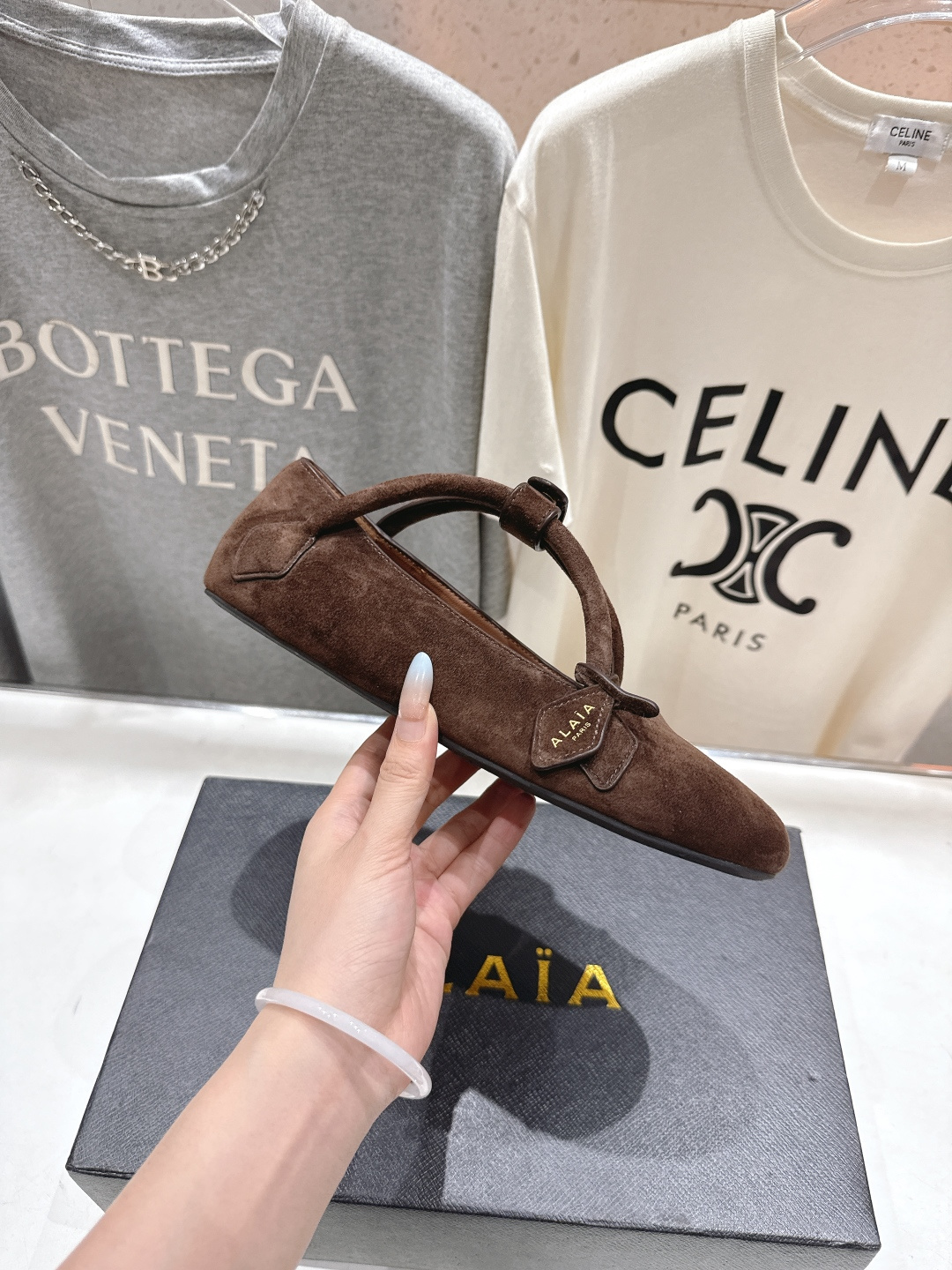 高版本出厂 独家新品 Alaia 阿莱亚25ss/ 走秀款玛丽珍平底芭蕾舞鞋 最近超火的一款平底鞋章小蕙