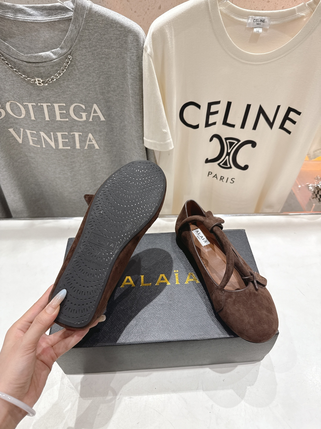 高版本出厂 独家新品 Alaia 阿莱亚25ss/ 走秀款玛丽珍平底芭蕾舞鞋 最近超火的一款平底鞋章小蕙