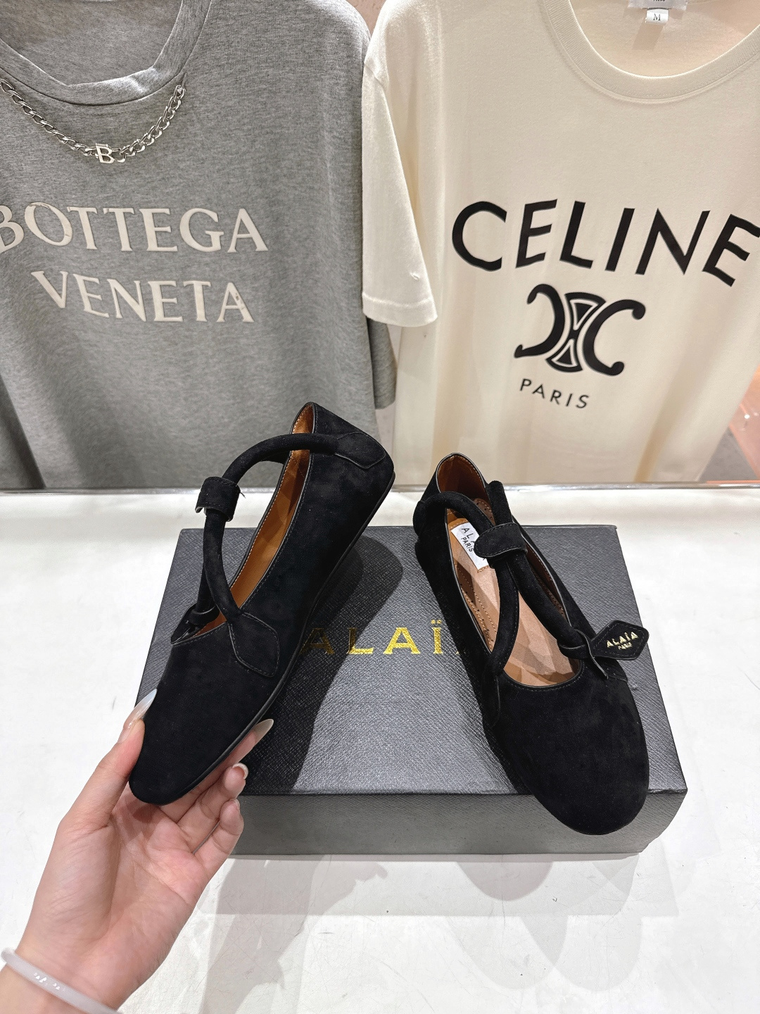 高版本出厂 独家新品 Alaia 阿莱亚25ss/ 走秀款玛丽珍平底芭蕾舞鞋 最近超火的一款平底鞋章小蕙