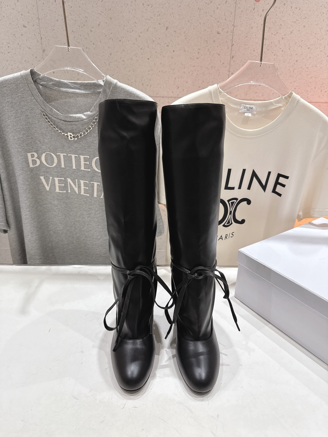 高版本出厂 Solesophy轻奢品牌F017 25ss新款复古风绑带长靴堆堆靴品牌选用了柔软舒适的材料