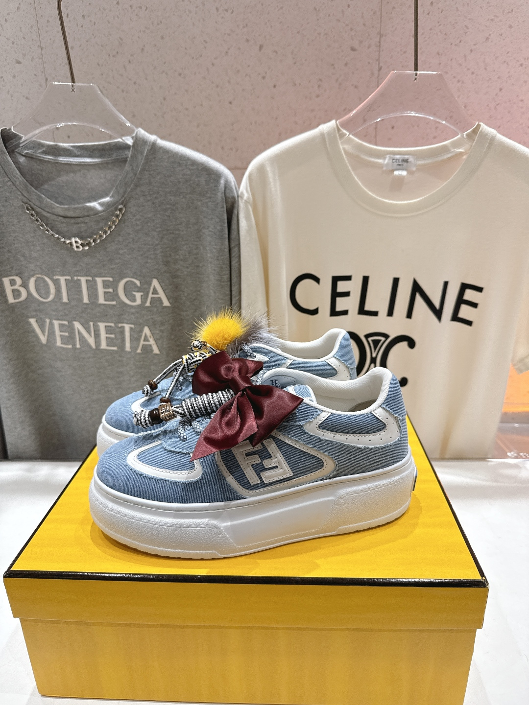 高版本出厂 Fendi/芬迪F029 2025ss新款 First 1系列网面系带厚底休闲运动鞋顶级版本