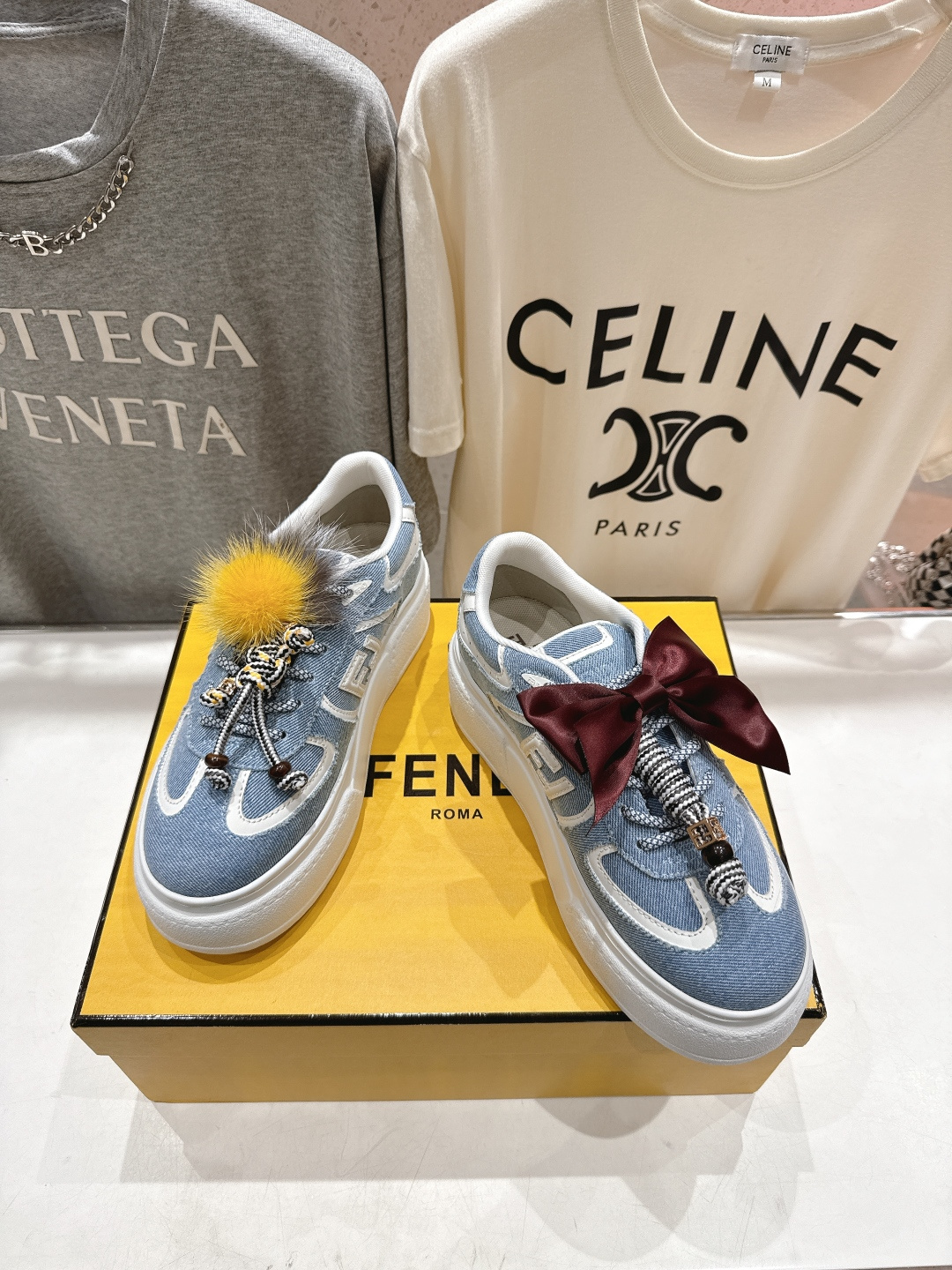 高版本出厂 Fendi/芬迪F029 2025ss新款 First 1系列网面系带厚底休闲运动鞋顶级版本