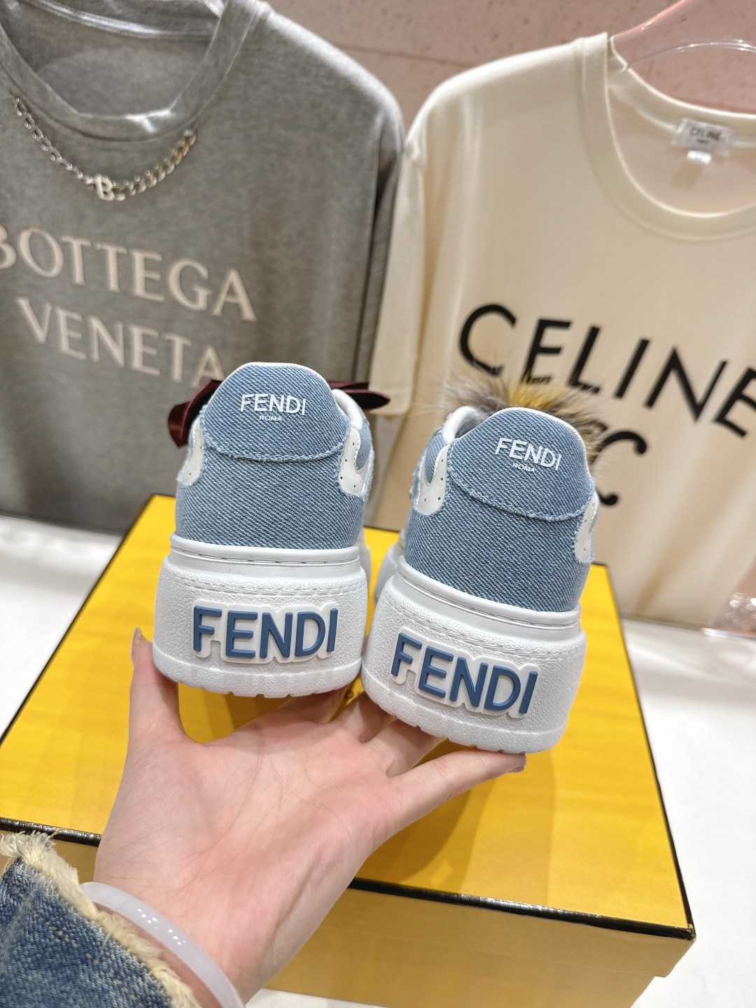 高版本出厂 Fendi/芬迪F029 2025ss新款 First 1系列网面系带厚底休闲运动鞋顶级版本