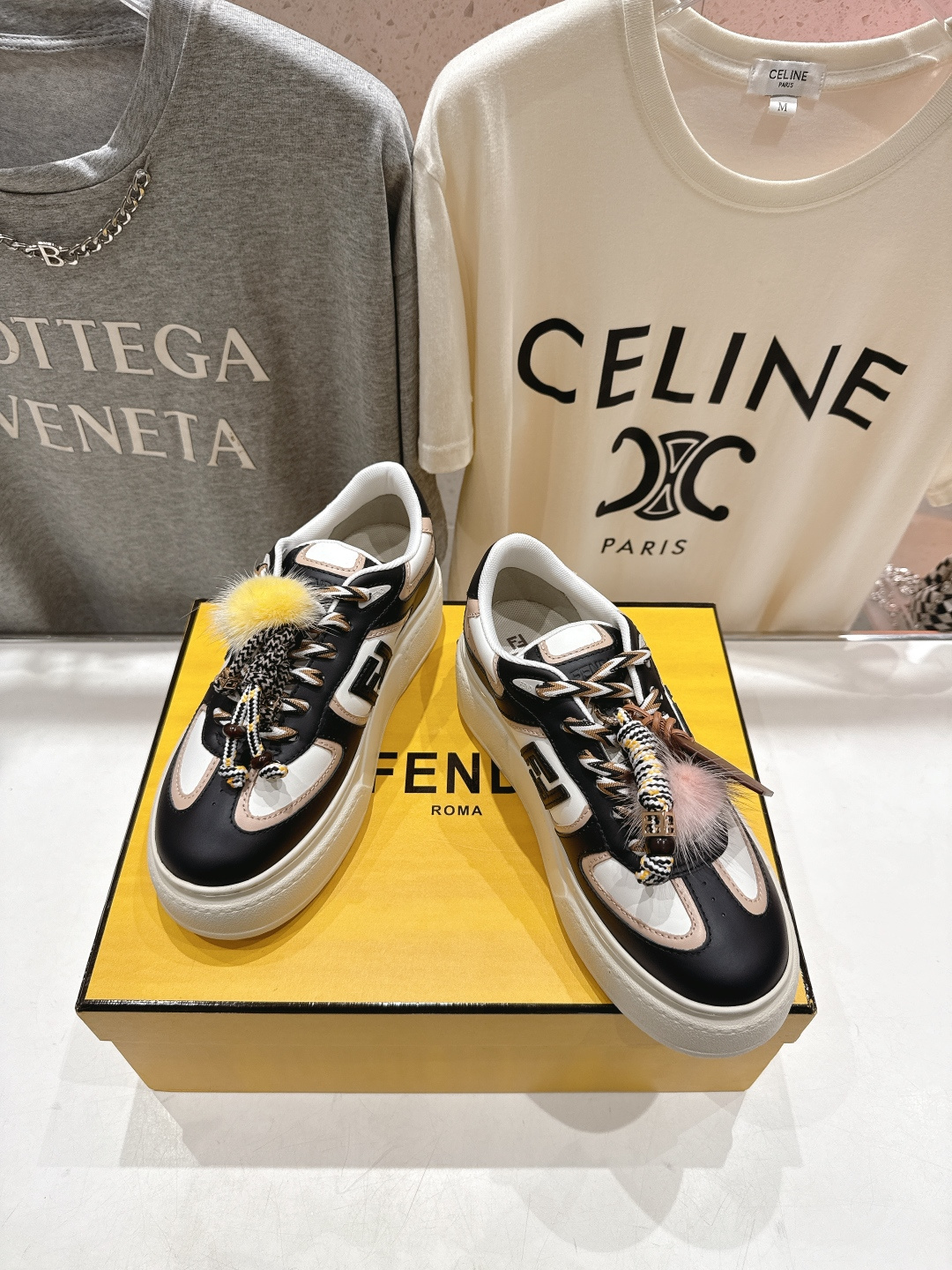 高版本出厂 Fendi/芬迪F029 2025ss新款 First 1系列网面系带厚底休闲运动鞋顶级版本