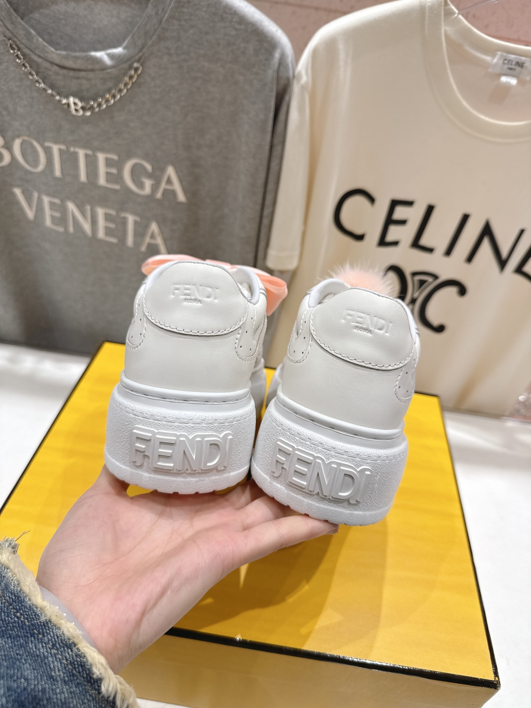 高版本出厂 Fendi/芬迪F029 2025ss新款 First 1系列网面系带厚底休闲运动鞋顶级版本