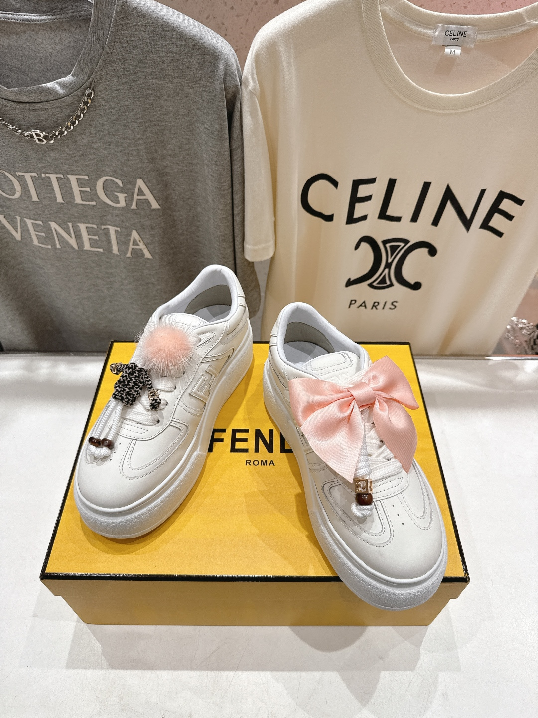 高版本出厂 Fendi/芬迪F029 2025ss新款 First 1系列网面系带厚底休闲运动鞋顶级版本