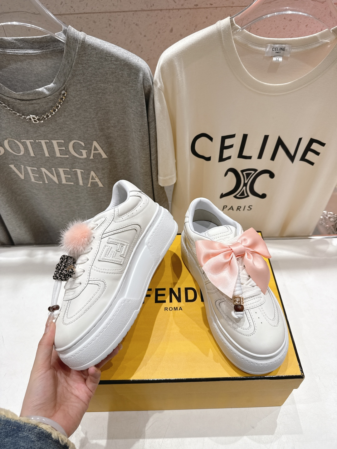 高版本出厂 Fendi/芬迪F029 2025ss新款 First 1系列网面系带厚底休闲运动鞋顶级版本