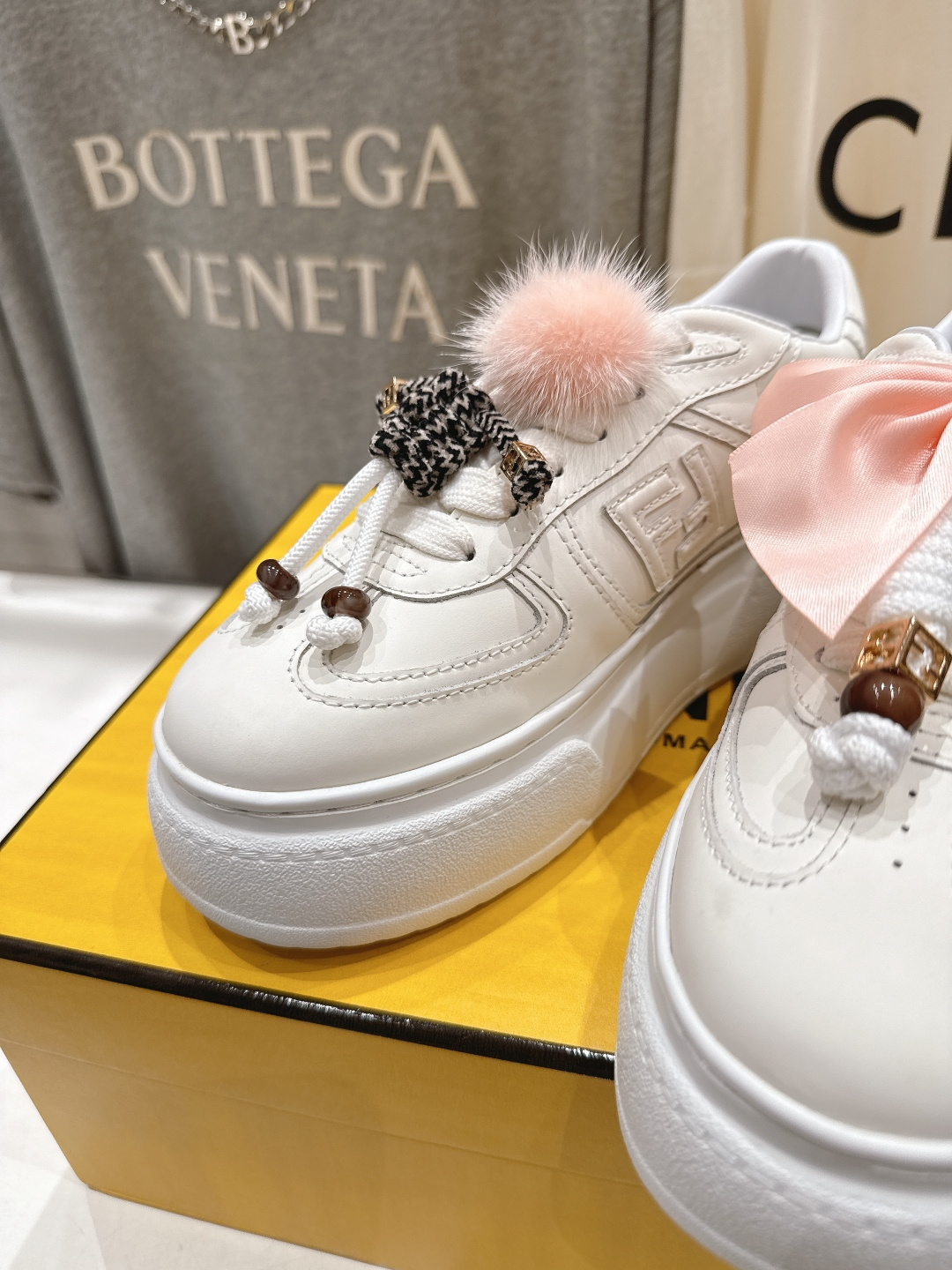 高版本出厂 Fendi/芬迪F029 2025ss新款 First 1系列网面系带厚底休闲运动鞋顶级版本