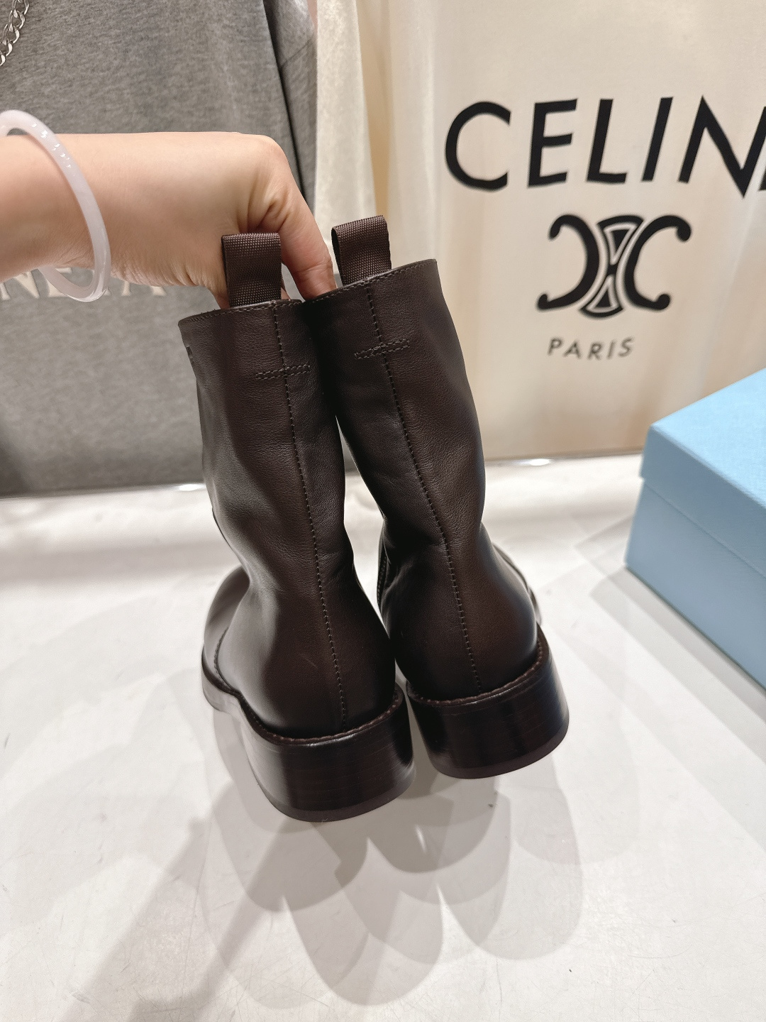 高版本出厂 prada/普拉达F041 2025ss秋冬新款马丁靴骑士靴短靴，非常耐看的一款走秀款骑士靴