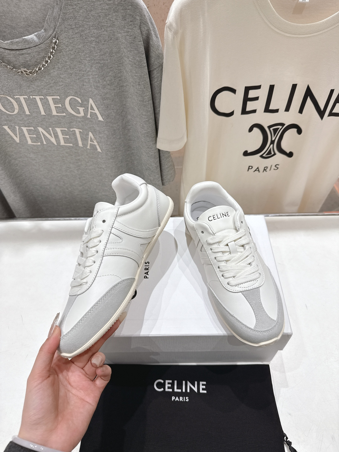 高版本出厂 CELINE*思琳赛琳F035 2025ss新款徽标系带阿甘鞋休闲运动鞋小白鞋简单舒服，干净