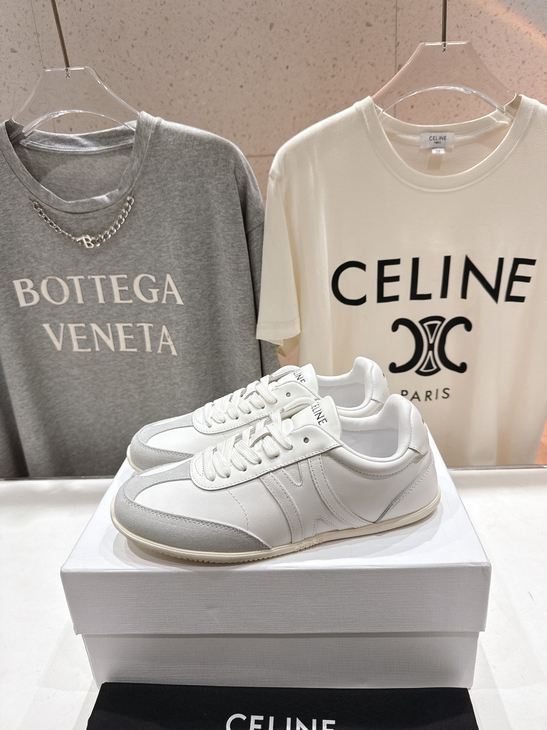 高版本出厂 CELINE*思琳赛琳F035 2025ss新款徽标系带阿甘鞋休闲运动鞋小白鞋简单舒服，干净