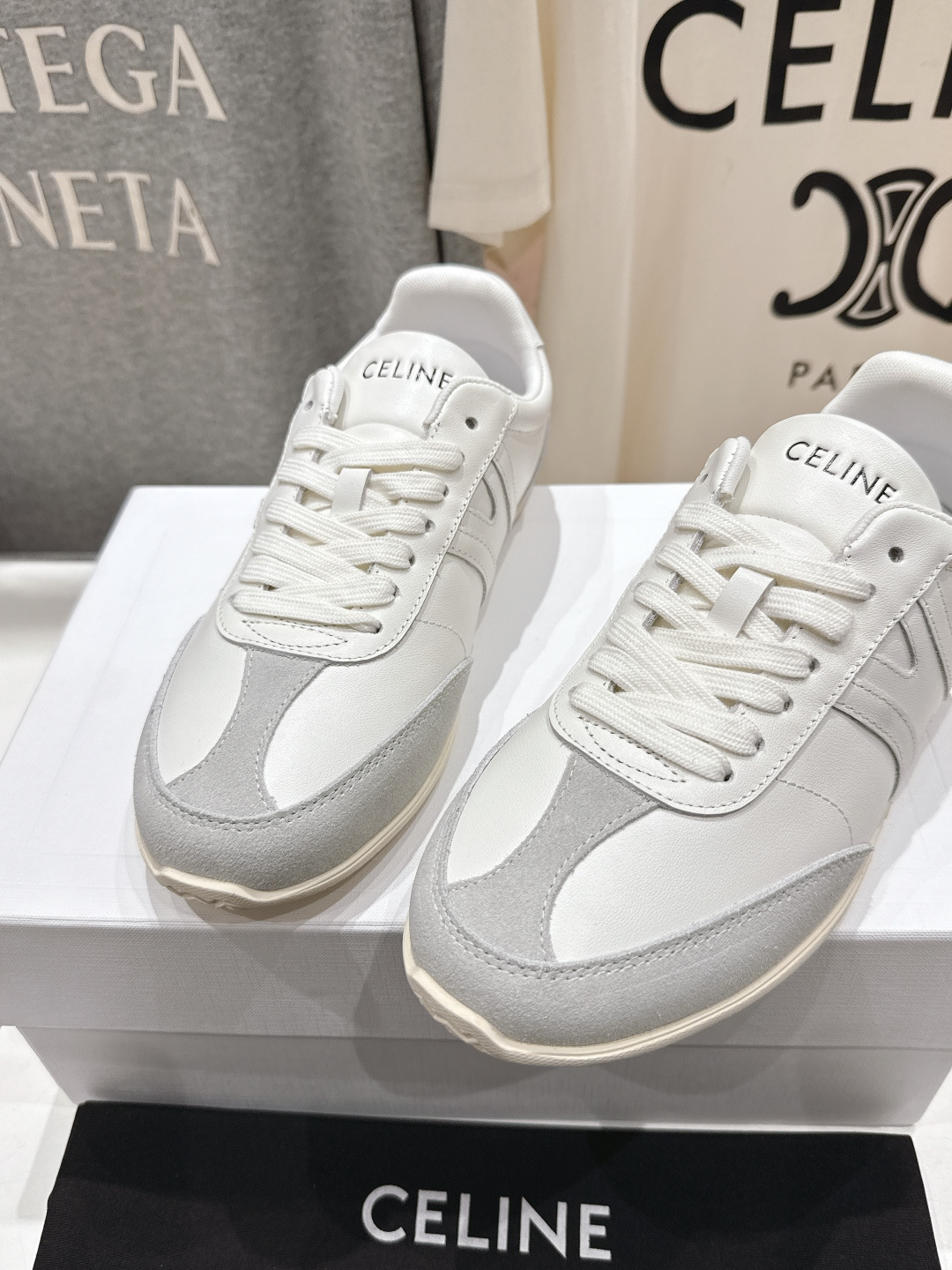 高版本出厂 CELINE*思琳赛琳F035 2025ss新款徽标系带阿甘鞋休闲运动鞋小白鞋简单舒服，干净