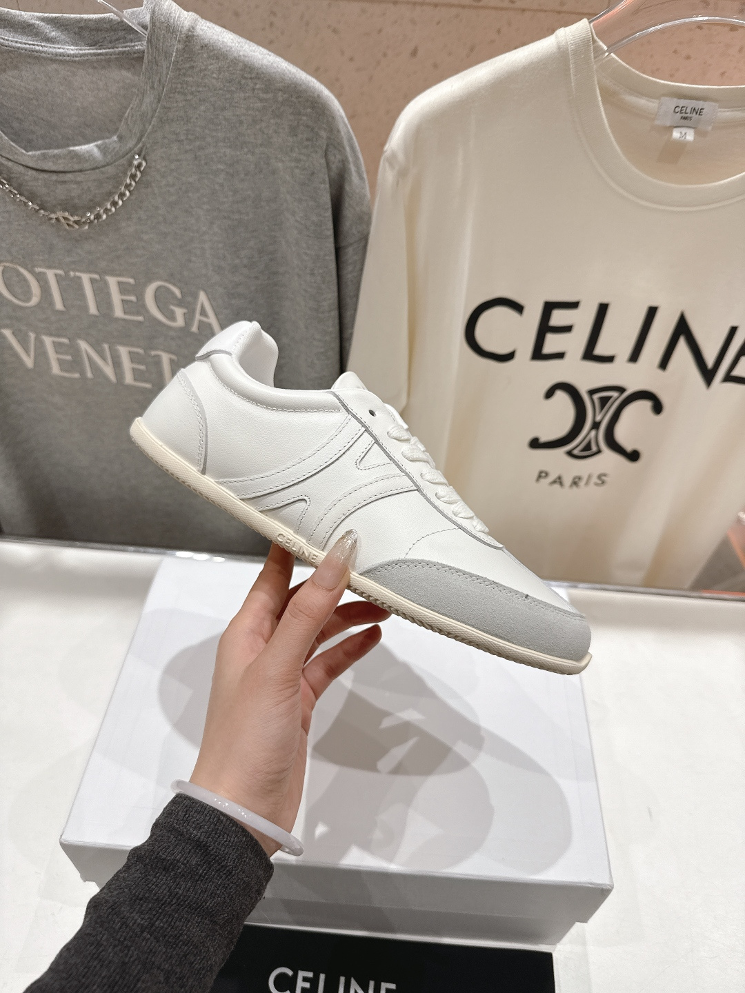 高版本出厂 CELINE*思琳赛琳F035 2025ss新款徽标系带阿甘鞋休闲运动鞋小白鞋简单舒服，干净